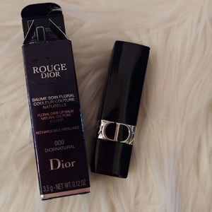 💋FIRM! NWT DIOR ROUGE DIOR 000 DIORNATURAL SATIN LIP BALM